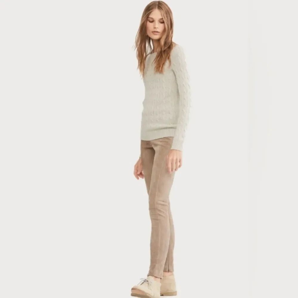 RALPH LAUREN PURPLE LABEL LAMB SUEDE SKINNY LUXE PANTS size 4